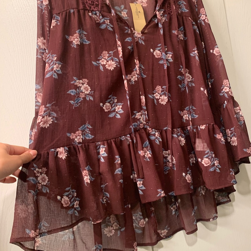 NWT American eagle floral blouse - Picture 3 of 5